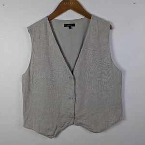 Quince 100% European Linen Vest M Quiet Luxury Capsule Wardrobe Layering